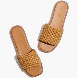 NWT Madewell Suzi Slide Sandals in Woven Leather - Size 7.5